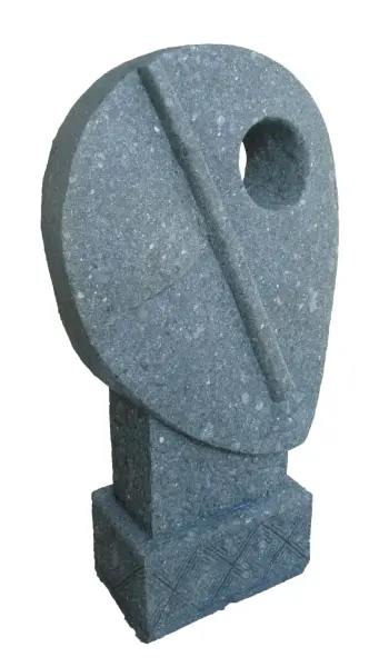 Product image of the product “Abstract head, Left, 120 cm Height, Natural stone (Basanite) ”